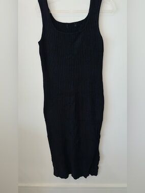 Barefoot Dreams Black Ribbed Tank Midi Dress
